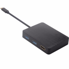 Terbaik Konektivitas USB-C Multifungsi Tampilan Hub Kabel Adaptor/Power Delivery Charge Port + HDMI + VGA + Lan Eternet Gigabit + USB 3.1 Gen 1 Converter-Intl