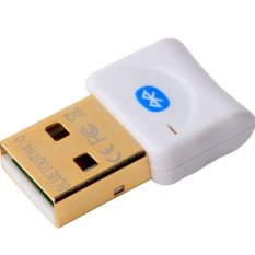 4Connect Bluetooth CSR 4.0 Dongle Mini USB 2.0/3.0 Bluetooth Dongle Adapters Dual Mode adapter for Computer Laptop PC- White