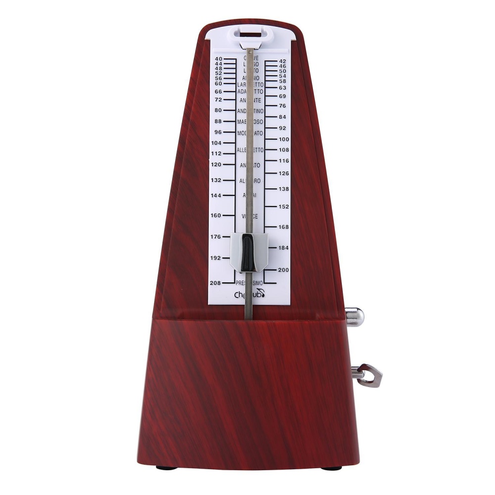 Bestdon Klasik Mekanis Metronom Butiran Kayu Metronom To Piano/Gitar/Biola atau Instrumen Lainnya, ceri Warna-Internasional