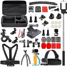 Terbaik Aksesoris Kit untuk GoPro SJCAM Sport Camera ChestBeltHeadStrap Bike Handlebar Monopod Tripod Mount Besar CarryCameraBagFloating Hand Grip Backpack Klip untuk GOPRO HERO 4 + 4 3SJ4000SJ50004K-Intl