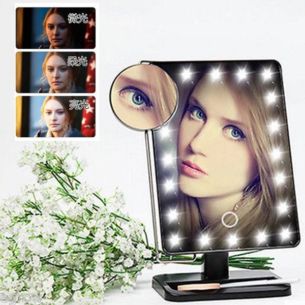 Bestprice-Make Up Vanity Illuminated Desktop Meja Makeup Berdiri Cermin dengan 21 LED Cahaya-Intl