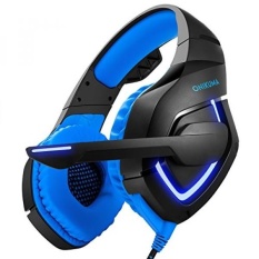 Beylor Gaming Headset dengan MIC untuk PC Ps4 XBOX One, 3.5mm Stereo USB PC Gaming Headset Headphone dengan Mikrofon untuk Laptop Komputer Mac PS4 (Biru)-Intl
