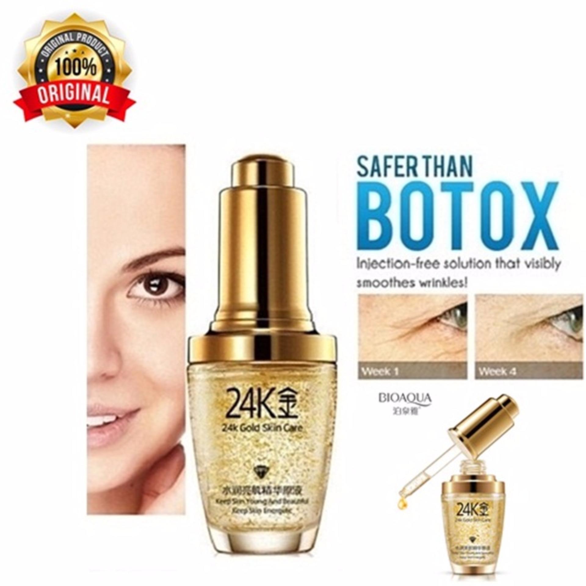 Bioaqua 24k Gold Skin Care Serum Wajah Emas Penghilang Kantung Mata dan Kerutan Wajah