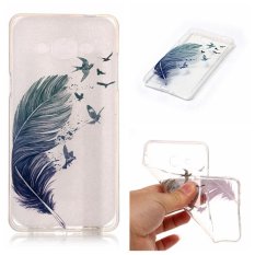 Burung Bulu TPU Lembut Kantong Gas Belakang Case Cover untuk Samsung Galaxy J3 Pro J3110 Case-Intl