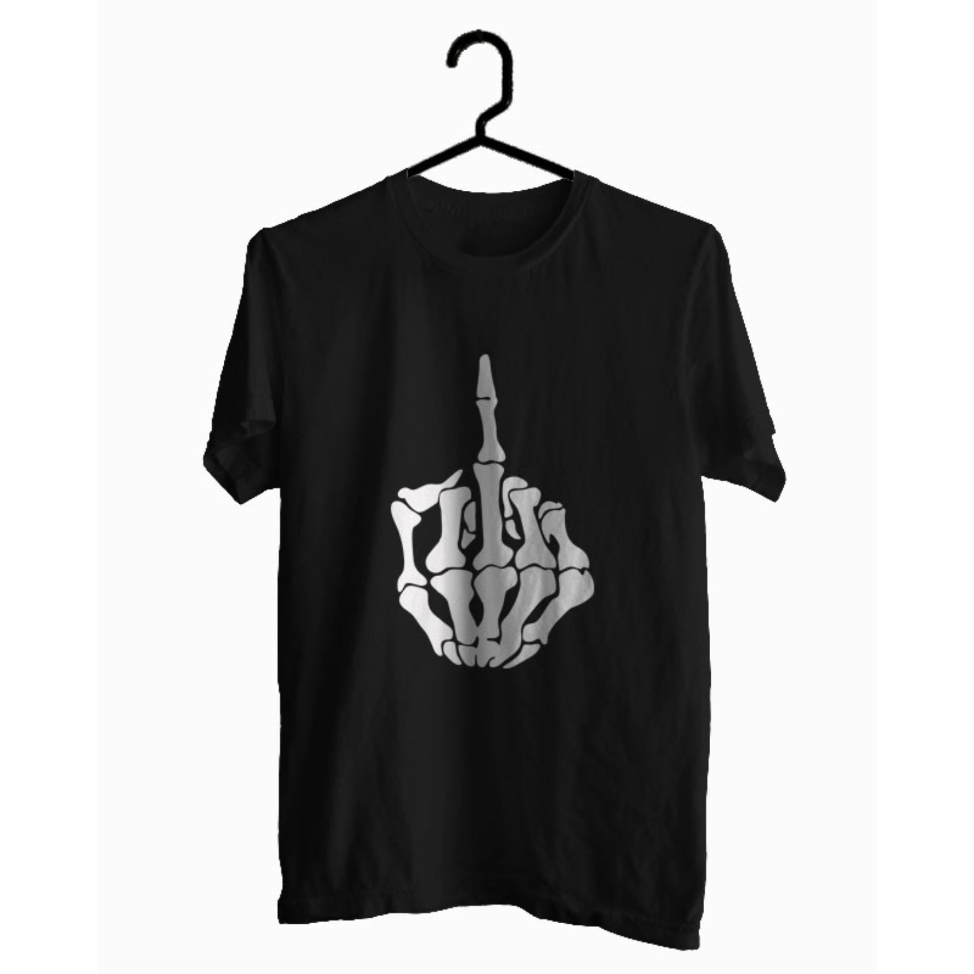 BKSPC - Kaos / Tshirt Tengkorak Tangan - Pria dan Wanita - Hitam