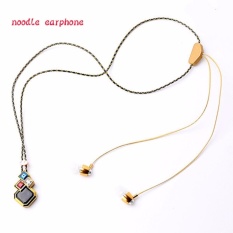 BL100 Wireless Bluetooth Earphones with Microphone Girl Gift PearlNecklace Crystal LED Headphone - intl
