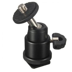 Hitam For Tripod Kamera Lampu LED Flash Dudukan Braket Penahan 1/4 Sepatu Dudukan USB Panas Kepala Bola With Kunci Murah Dijual