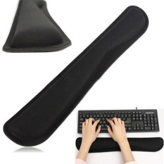 Black Gel PC Keyboard Platform Hands Wrist Rest Support Comfort Pad Black 460*85*25mm - intl