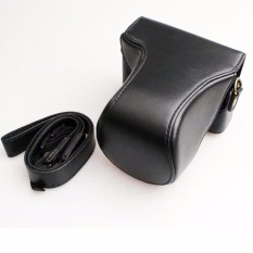 Wadah Hitam Berbahan Kulit Kamera Video Tas Kulit PU Case untuk M10 15-45 Mm 55-200 Mm Kamera Digital-Internasional