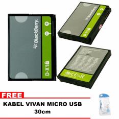 Blackberry Baterai D-X1 For Blackberry 8900,9500,9530,9550,9630,9650 Bonus Kabel Vivan Micro Usb 30cm