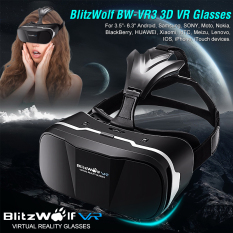 【Flash Deal】BlitzWolf VR Glass VR-3 Hitam dan Putih 3.5-6.3 Inch untuk Ponsel