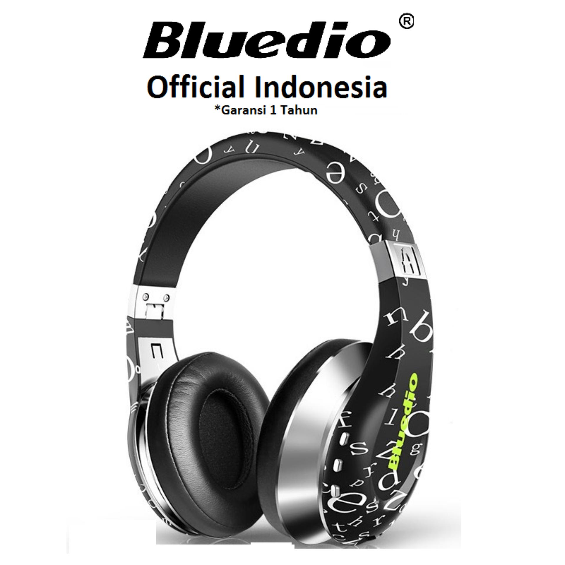 Bluedio Air A Stylish Wireless Bluetooth Headphones with Mic - Hitam