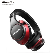 Headphone Bluetooth Nirkabel Bluedio UFO With MIC (hitam/merah)