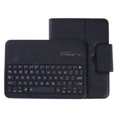 Bluetooth 3.0 Keyboard Leather Case + Stand for Samsung Galaxy Tab S3 T820(Black)