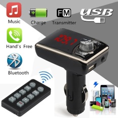 Bluetooth Mobil Kit MP3 Player Nirkabel Handsfree Transmitter FM USB TF SD Remote