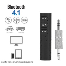 headphone Bluetooth headset Stereo Bluetooth 4.1 Receiver Bluetooth 3,5 mm berkabel bebas genggam dengan Mic hitam untuk iphone 7 6 S Samsung S7 S6 note 6 5 Laptop Notebook