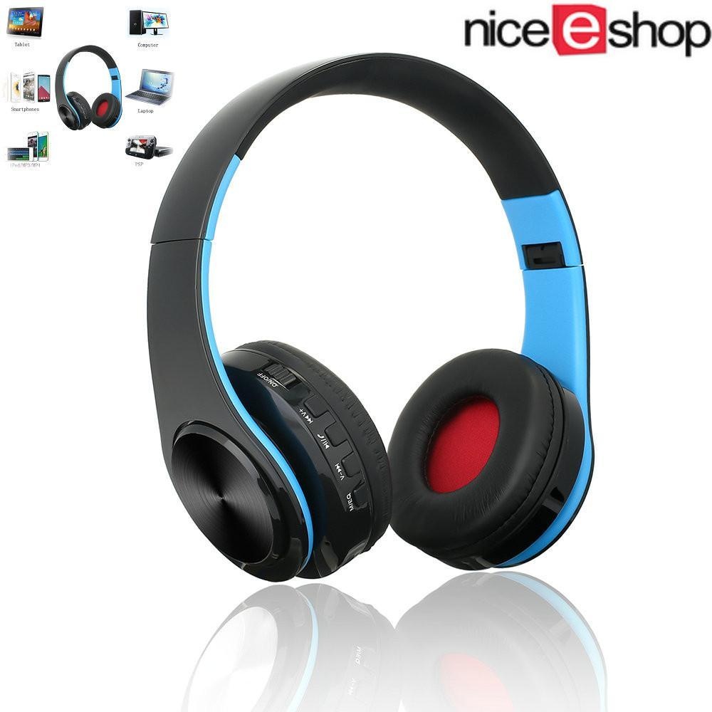 Bluetooth Headset, Over-ear Wireless Wired Stereo Headphone Mendukung TF Kartu Menghentikan Keributan, Mendamaikan Built-In Mikrofon Panggilan Telepon Handsfree Olahraga PC Gaming Earphone-Intl