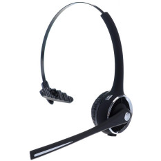 Bluetooth Headset Microphone Call Center Style Flexible Boom Mic - Black