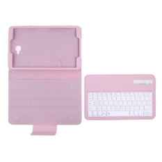 Bluetooth Keyboard Leather Case + Berarti Samsung Galaxy Tab A 10.1 T580 Series (Pink)-Intl