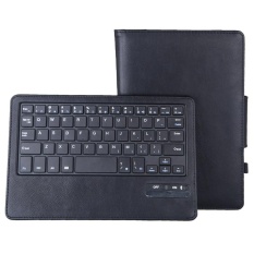 Bluetooth Keyboard Lengkeng Tekstur Kulit Case dengan Pemegang untuk Samsung Galaxy Tab S 8.4/T700 (Hitam) -Intl