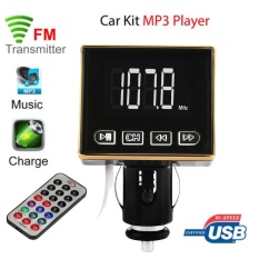 Bluetooth MP3 Pemain Pemancar FM Modulasi Mobil Kit USB SD TF MMC LCD Remote-Intl