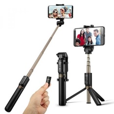 Bluetooth Selfie Stick Tripod dengan Remote untuk IPhone 6 6 S 7 Plus Android Samsung Galaxy S7 S8 Plus Edge BlitzWolf 3 In 1 Mini Pocket Dapat Diperpanjang Monopod Bluetooth 3.0 Paduan Aluminium 360 Derajat Rotasi-Intl