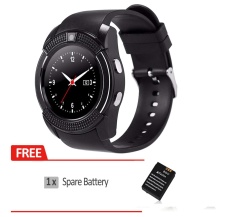 Bluetooth Smart Watch V8 SIM Kartu TF Card HD Layar Melingkar Smart Jam Tangan Ponsel Mate untuk Android Smangsung LG- INTL