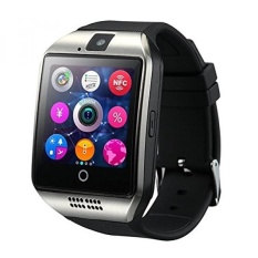 Bluetooth Smart Watch, Wrist Watch Phone dengan Pedometer/Anti Hilang/Kamera/SIM TF Kartu/HD Sreen untuk IPhone 6 samsung Huawei Ponsel Android (Q18-Silver) -Intl