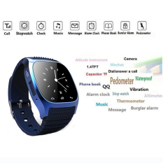 Bluetooth Smart Wrist Watch M26 Sync untuk Android IPhone Samsung HTC Hitam