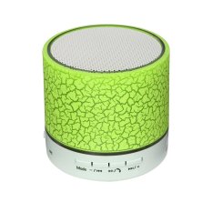 Bluetooth Speaker Wireless Hands Free dengan USB2.0 Micro SD Card Slot 3.5mm Audio Built-In LED Lampu MIC Bass Sub Woofer (hijau Muda) -Intl