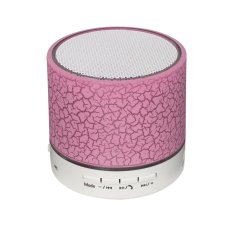 Bluetooth Speaker Wireless Hands Free dengan USB2.0 Micro SD Card Slot 3.5mm Audio Built-In LED Lampu MIC Bass Sub Woofer (Pink) -Intl