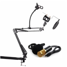 BM800 & Bracket Stand Mic Condenser Microphone & Phone Stand Holder For Karaoke Smule