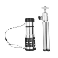 Bolehdeals 12X Zoom Kamera Ponsel Klip Mini-On Teleskop Lensa Objektif Universal-Intl