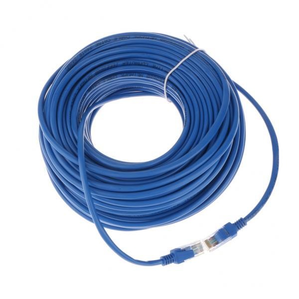 BolehDeals Cat5e Patch Kabel Kabel Jaringan Internet Ethernet LAN RJ45 UTP Blue 50 Meter-Internasional
