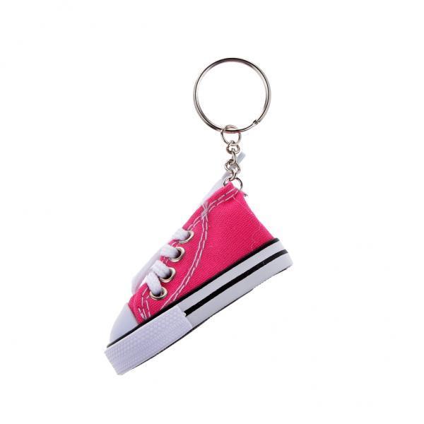 BolehDeals Fashion Sepatu Kanvas Liontin Gantungan Kunci Hadiah Fuchsia-Intl