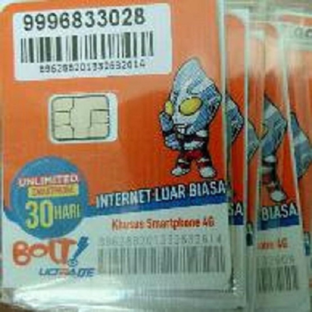 Bolt Kartu Perdana Unlimited Smartphone 30 Hari.