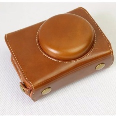 Versi Pembukaan Bawah PU Leather Camera Case Bag ForPanasonicLUMIX DMC-LX10 dengan Shoulder Neck Strap Belt-Intl