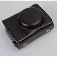 Versi Pembukaan Bawah PU Leather Camera Case Bag ForPanasonicLUMIX DMC-LX10 dengan Shoulder Neck Strap Belt-Intl