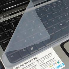 boyun Clear White Universal Silicone Keyboard Protector Skin Cover for 14 Inch Laptop Notebook