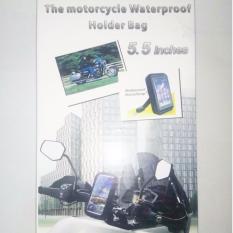 Braket Holder Waterproof HP GPS 5,5 inch Spion Motor Anti air Hitam