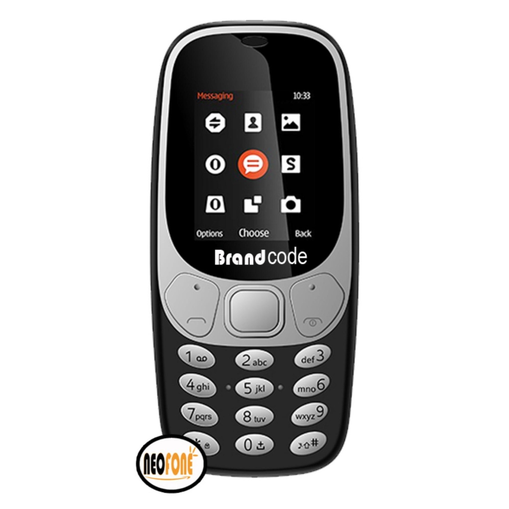 Brandcode B3310 Candybar - Dual Sim - Black