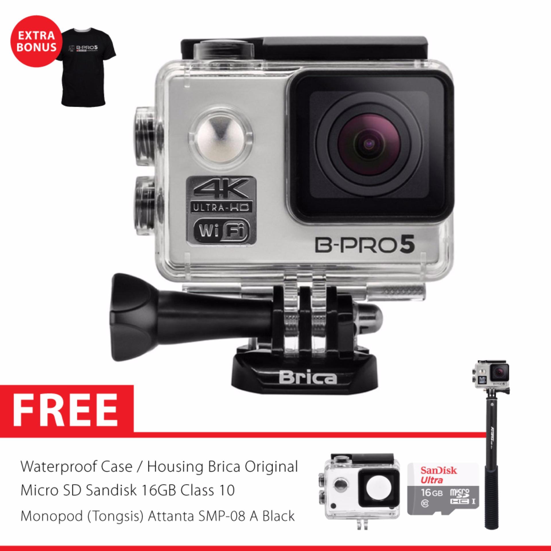 BRICA B-PRO 5 Alpha Edition 2 (AE2) 4K WIFI Action Camera Combo Attanta Supreme - Silver