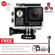 BRICA B-PRO 5 Alpha Edition 2 (AE2) 4K WIFI Action Camera Combo Attanta Supreme SpinIndo - Hitam