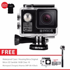 BRICA B-PRO 5 Alpha Edition 2 (AE2) 4K WIFI Action Camera Combo Attanta Supreme - Hitam