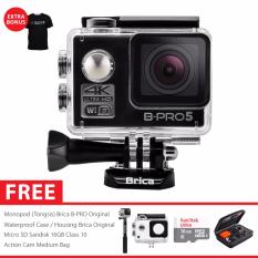 BRICA B-PRO 5 Alpha Edition 2 (AE2) 4K WIFI Action Camera Combo Brica Deluxe - Hitam
