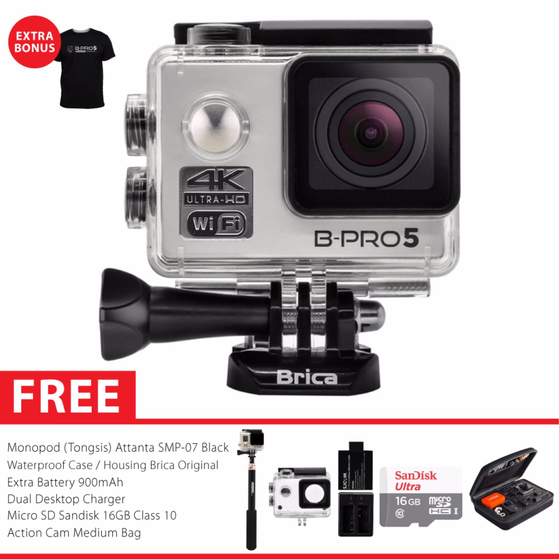 BRICA B-PRO 5 Alpha Edition Version 2 (AE2) 4K Camera Combo Extreme - Silver + Gratis Paket Bonus