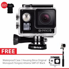 BRICA B-PRO 5 Alpha Edition Version 2 Mark IIs (AE2s) 4K WIFI Action Camera + Gratis Tongsis Attanta SMP-07 - Hitam