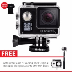 BRICA B-PRO 5 Alpha Edition Version 2 Mark IIs (AE2s) 4K WIFI Action Camera + Tongsis Attanta SMP-08A - Hitam