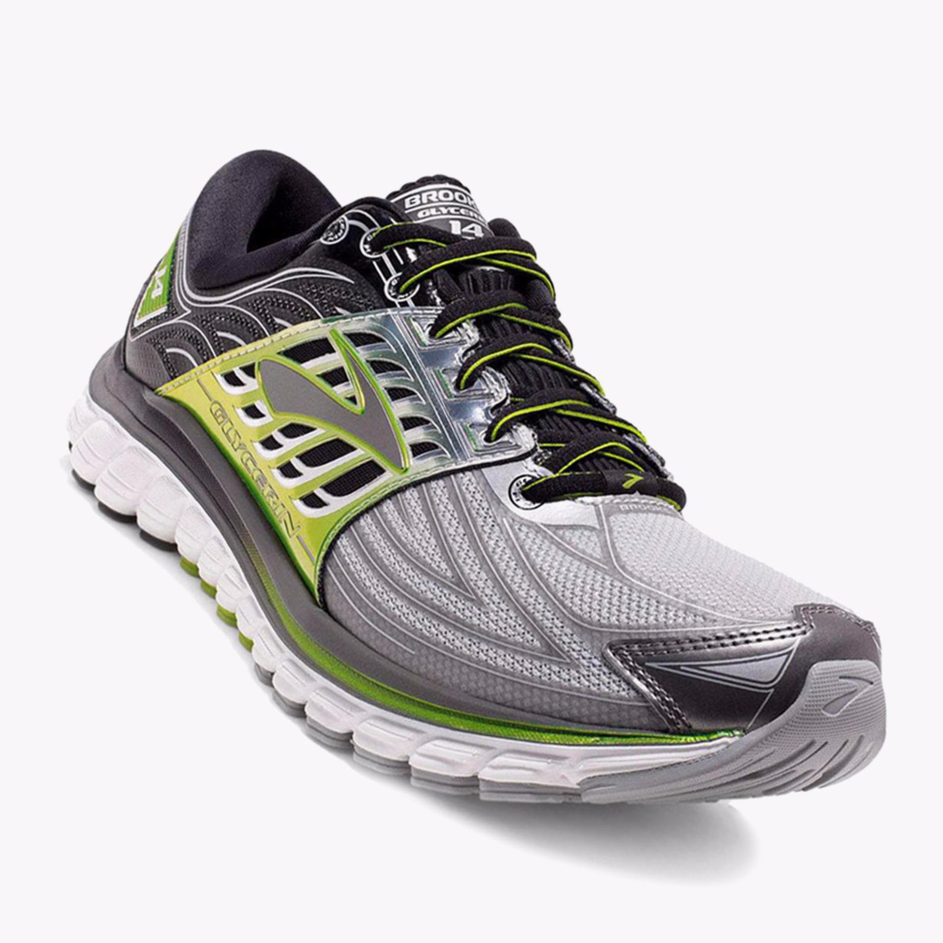 Brooks Glycerin 14 Men's Running Shoes - Normal D - Abu-Abu - Brand Day