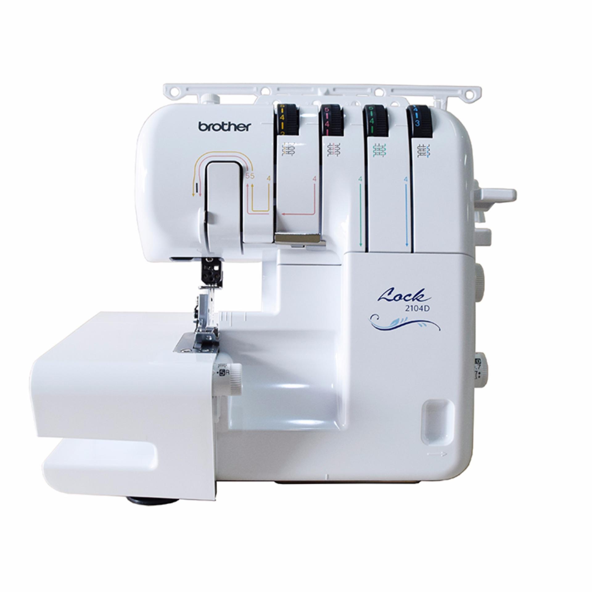 Brother 2104D Lock Mesin Obras dan Necci Portable Multifungsi - Putih